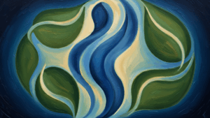 Mãos de profissional de saúde aplicam uma compressa terapêutica nas costas de um paciente durante sessão de Terapias Externas Antroposóficas.