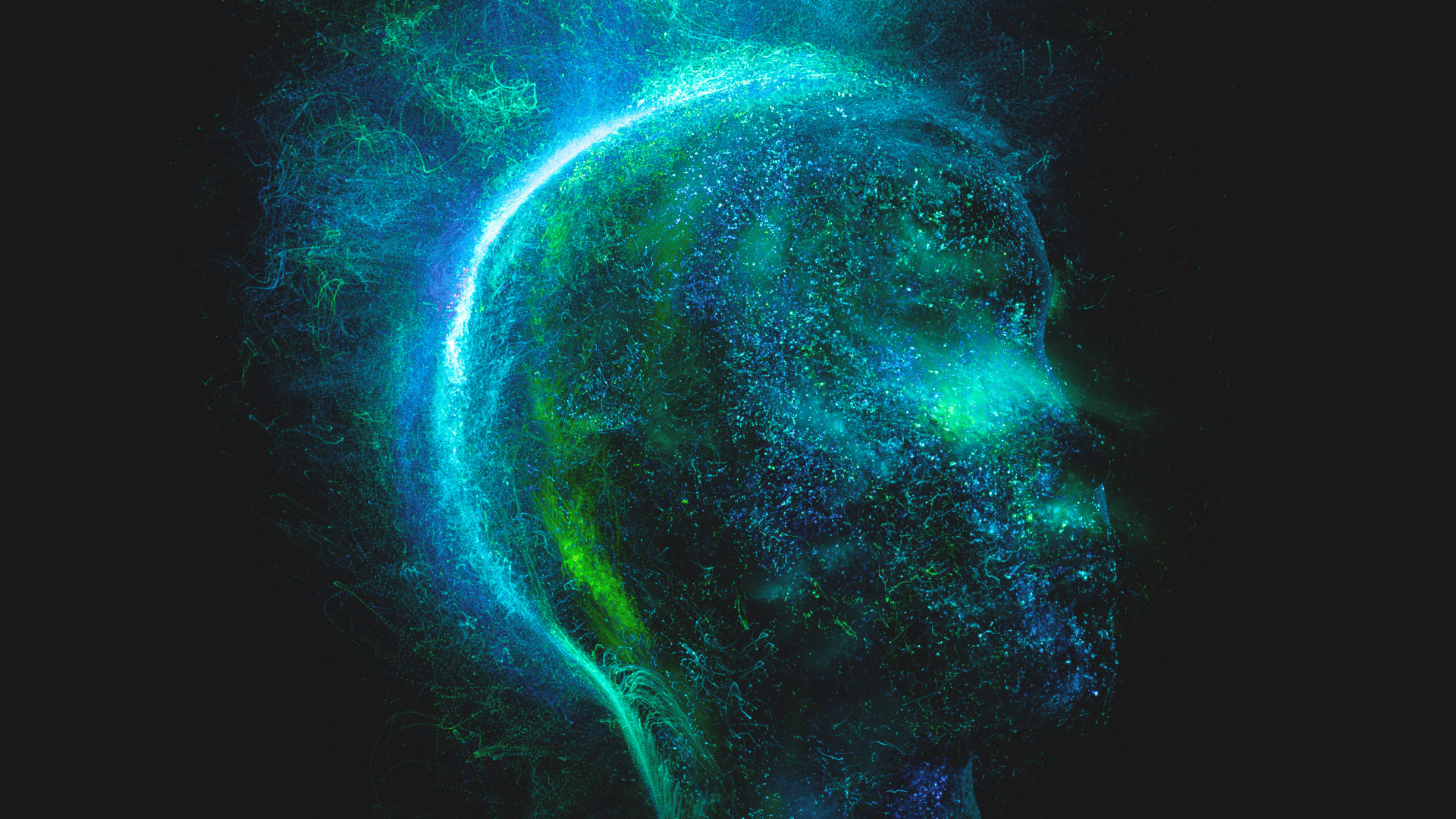 Ilustração conceitual unindo mente e símbolos espirituais, abordando os riscos da espiritualidade na saúde mental.